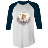 Angel Girl AS Colour Raglan - 3/4 Sleeve T-Shirt