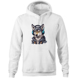 Gaming Wolf AS Colour Stencil Pocket Hoodie Sweatshirt