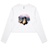 Dog AS Colour Women's Long Sleeve Crop Tee