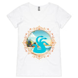 Beach Hydra AS Colour Bevel Womens VNeck TShirt