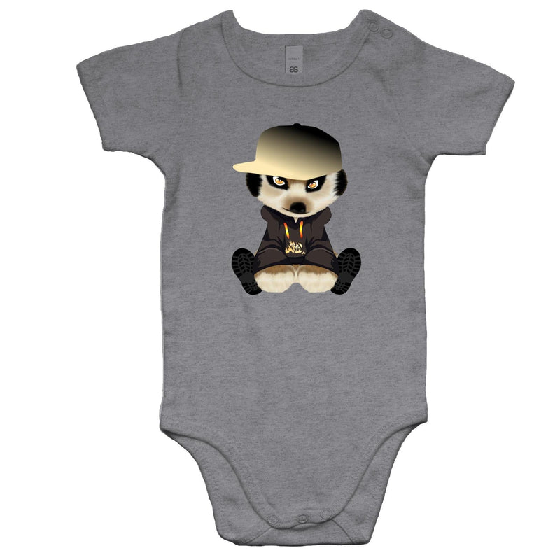 Meerkat in Cap AS Colour Mini Me - Baby Onesie Romper Ogo Merch
