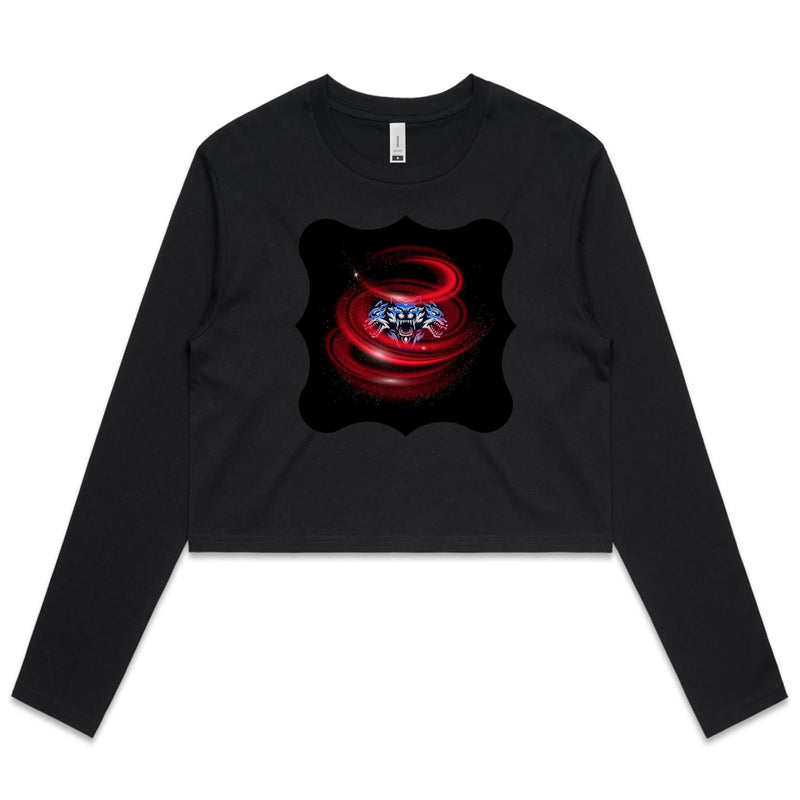 Cerberus Swirl AS Colour Women's Long Sleeve Crop Tee Ogo Merch