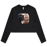 Panther and Elf AS Colour - Women's Long Sleeve Crop Tee