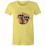 Meerkats in Jackets AS Colour - Women's Maple Tee