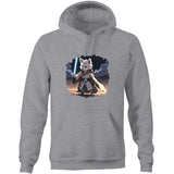 Wolf with Lightsaber AS Colour Stencil Pocket Hoodie Sweatshirt