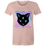 Psychic Cat AS Colour Women's Maple Tee