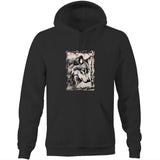 Wolf and Flowers AS Colour Stencil Pocket Hoodie Sweatshirt