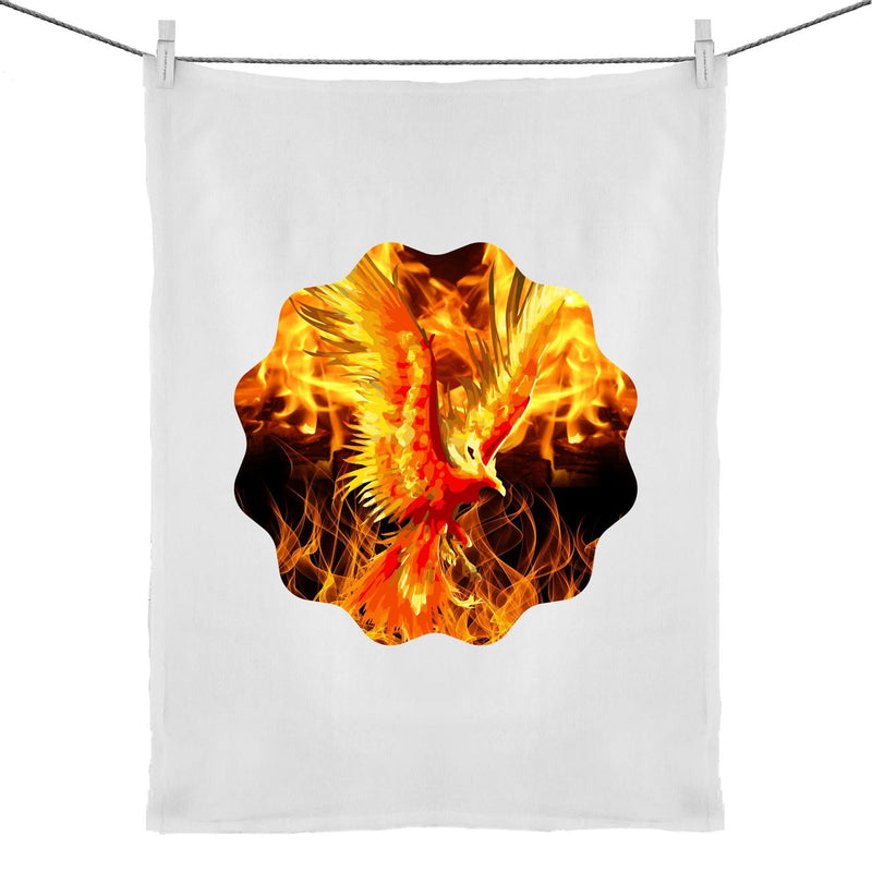 Flaming Phoenix Cotton Tea Towel Ogo Merch