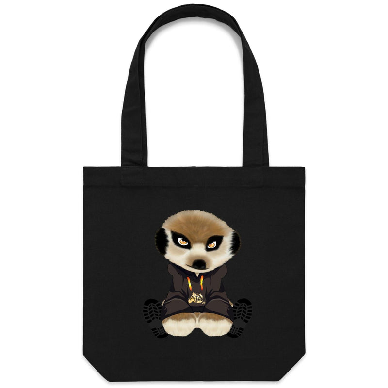 Meerkat in Hoodie AS Colour - Carrie - Canvas Tote Bag Ogo Merch