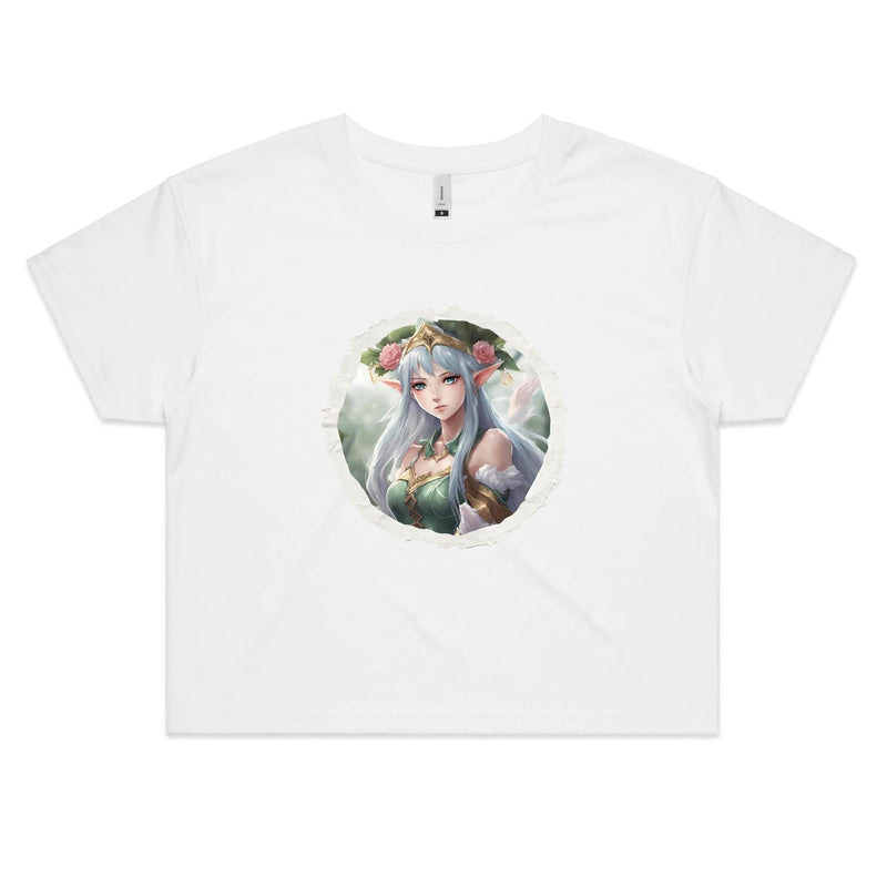 Framed Elf AS Colour - Women's Crop Tee Ogo Merch