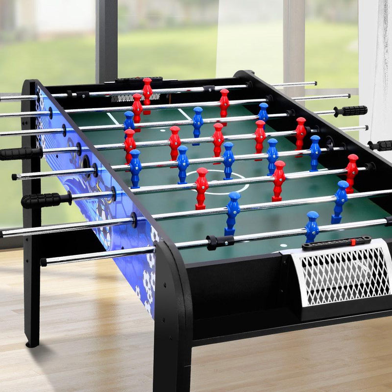 4FT Soccer Table Foosball Football Game Home Family Party Gift Playroom Blue Dropshipzone