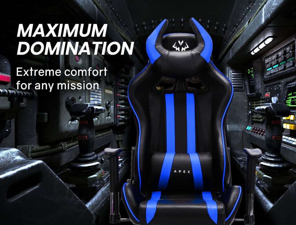 OVERDRIVE Diablo Reclining Gaming Chair Black & Blue