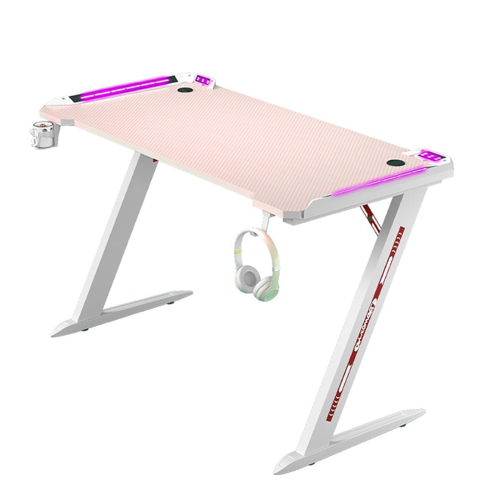 120cm RGB Gaming Desk Led Lights- Z-Shaped Pink