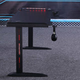 120cm RGB Gaming Desk - Led Lights L-Shaped Black