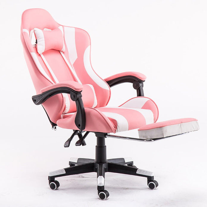 Gaming Chair Racer Recliner Large Pink