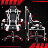 Gaming Chair Racer Recliner Large Black Red