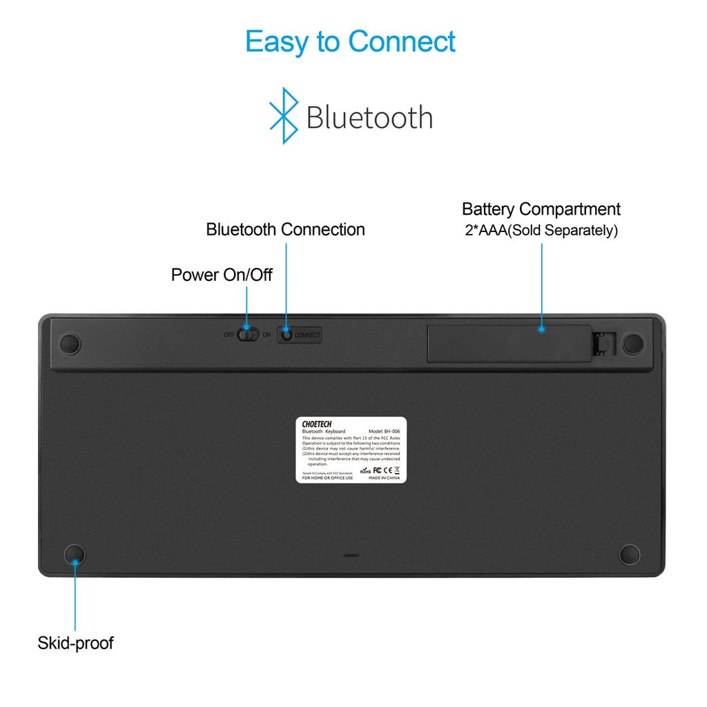 Ultra Slim Wireless Bluetooth Keyboard