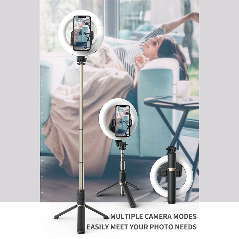 Bluetooth Ring Light Selfie Stick  + Tripod Dropshipzone