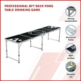 Professional 8ft Beer Pong Table Drinking Game